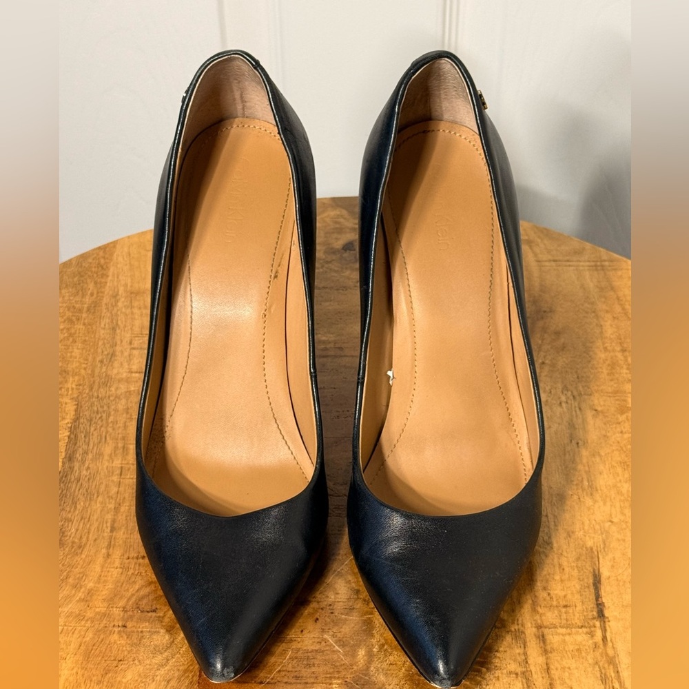 Calvin Klein Black Leather Heels